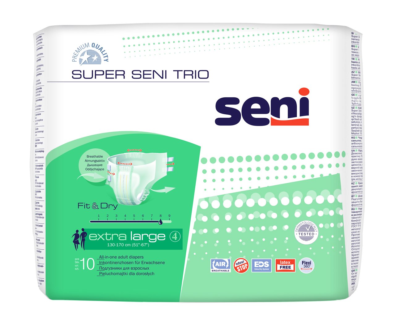SÜPER SENİ TRİO EXTRA LARGE 10 6 Paketli koli için daha az ödeyin